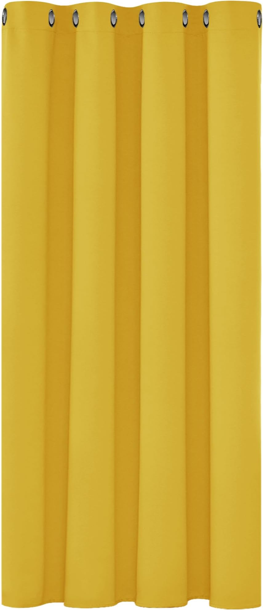 Deconovo Eyelet Curtain 132x274cm Blackout Thermal 1 Panel Mellow Yellow