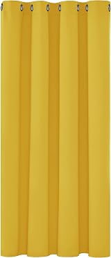 Deconovo Eyelet Curtain 132x274cm Blackout Thermal 1 Panel Mellow Yellow