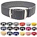 Wrist And Style Perlon Watch Strap (22mm, Dark Grey)