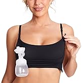 MOMANDA Women's Inbarely Pumping Bra Hands Free All-in-One Nursing Bra for Breastfeeding More Coverage Wireless Seamless