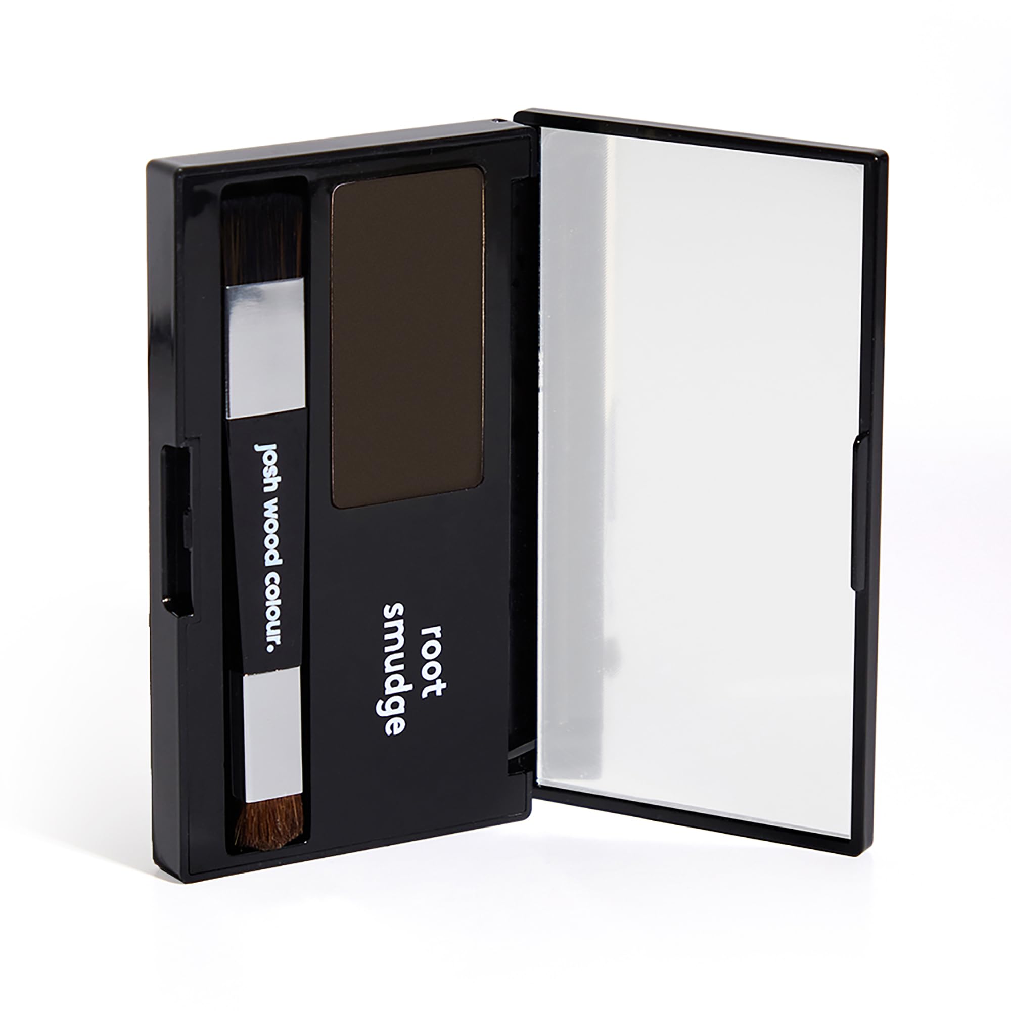 Josh Wood Colour (Dark Brown) Root Smudge with Two-Ended Brush and Mirrored Compact -Weightless Satin Powder, Non-Greasy,Non-Dye Alternative for Temporary Grey Hair Coverage, Apply to Dry Hair