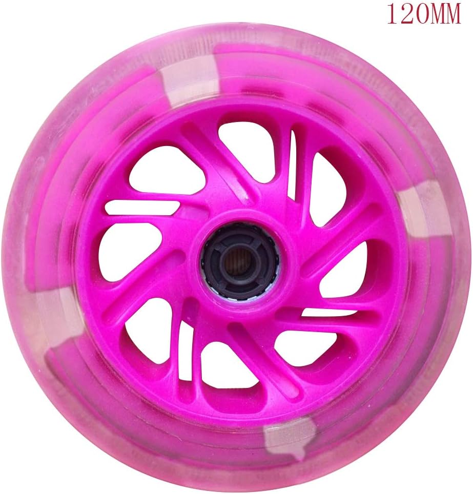 2pcs 76-120mm LED Flash Light Up Wheel for Mini Micro Scooter with 2 ABEC-7 Bearings