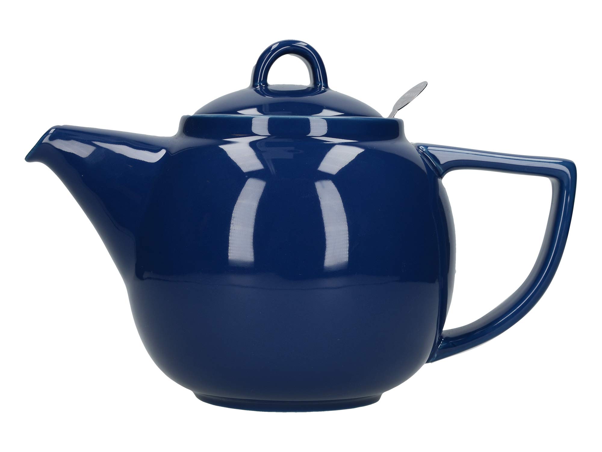 London Pottery Geo Filter Infuser Teapot, Ceramic, Indigo, 4 Cup (1.1 Litre)