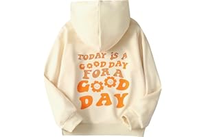 COZYEASE Girls' Letter Graphic Print Cute Hoodies Long Sleeve Pullover Hoodie Sweatshirt