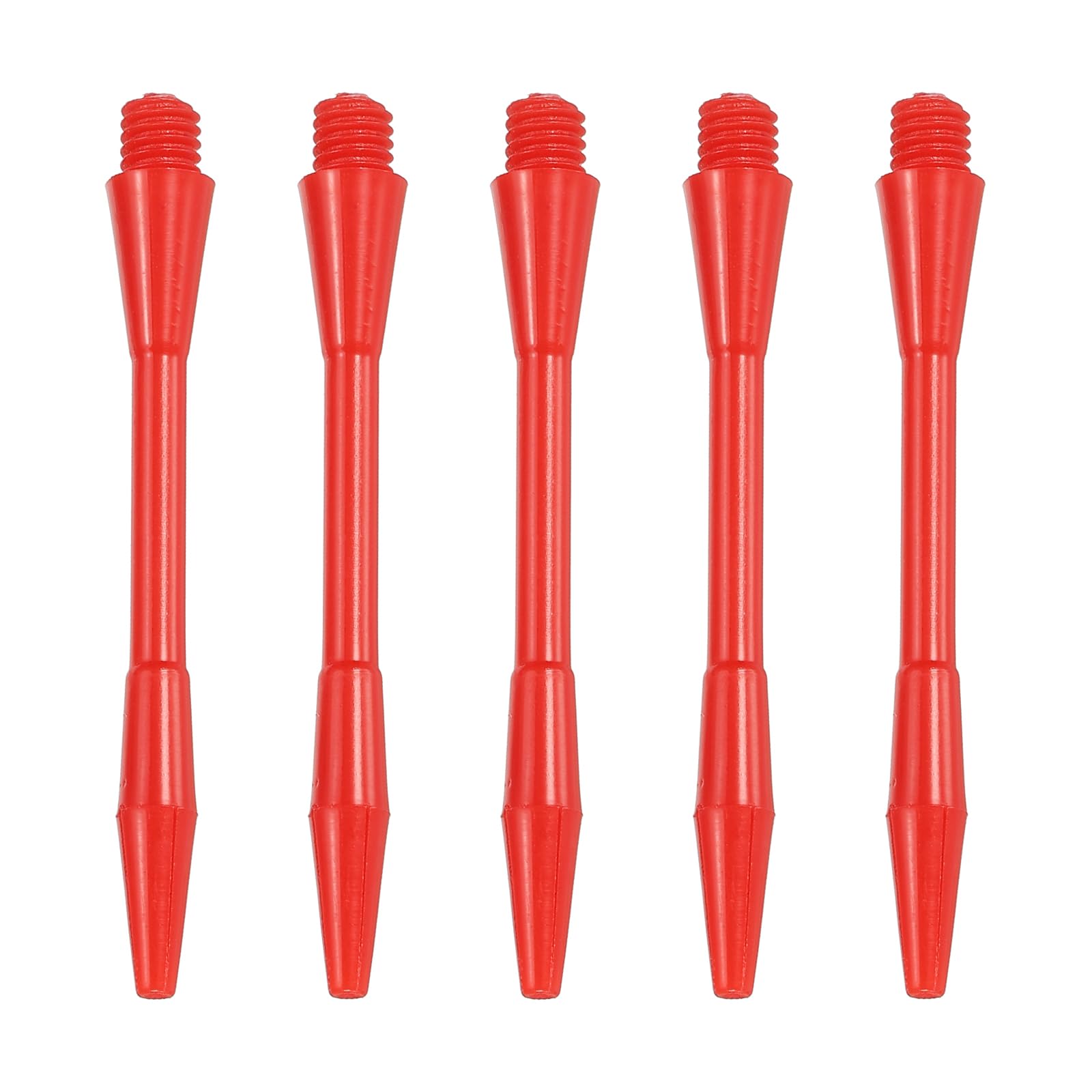 PATIKIL 45mm Plastic Dart Shafts, 30 Pack Medium 2BA Thread Dart Stems Dart Accessories, Red