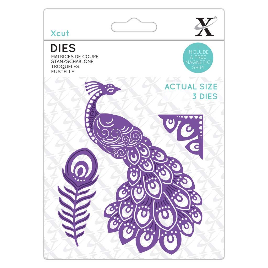 Xcut Dies, Ornate Peacock, Carbon Steel, Art & Craft, Cutting Tool Supplies, For Beautiful Decoration, Card Making, Gift Tag Wrapping, Scrapbooking, Invitation Making, Crafters Companion
