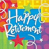 Happy Retirement Beverage Napkins 16ct