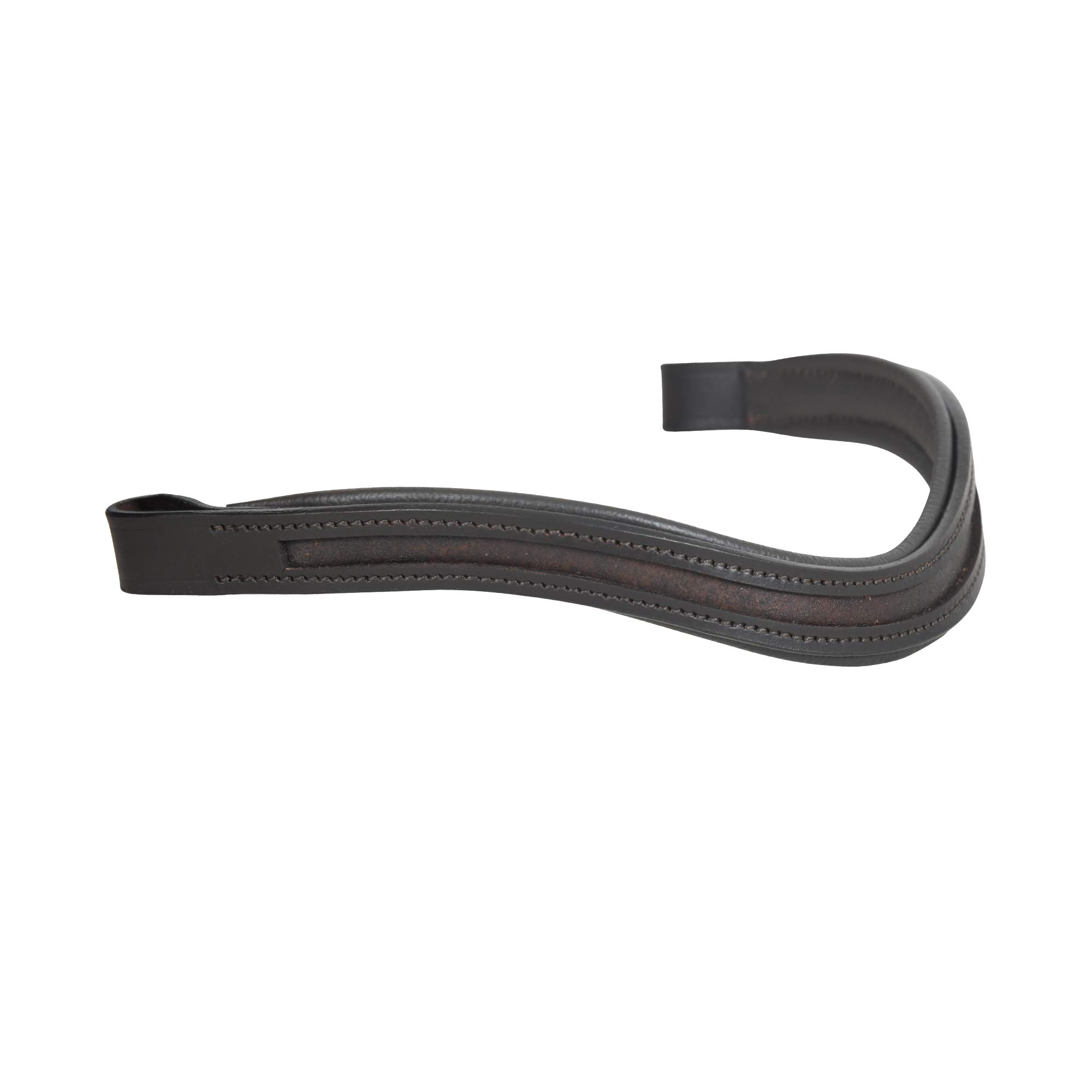SIE Empty Channel Leather Horse Browbands U Shape (Full (16''), Havana) — image 1