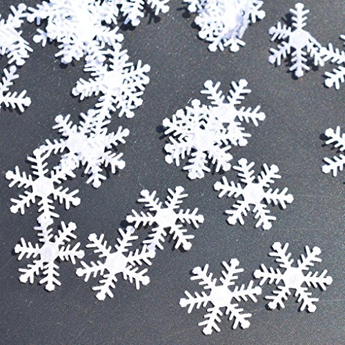 Wensltd Clearance! 100Pcs Snowflake Ornaments Christmas Tree Holiday Party Home Decor (B)