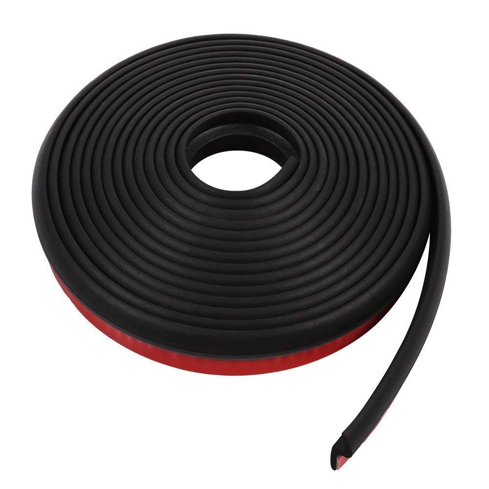 Black 4M/13ft Z Shape Adhesive Car Window Door Rubber Seal Weather