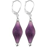 CRYSTALIS Amethyst Gemstone Earring Set, Dainty Pair Jewelry for Women, Natural Carved Beads, Chakra Crystal, Wardrobe Essential Jewelry, 925 Sterling Silver