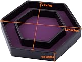 SIQUK Dice Tray with Lid Hexagon Purple Dice Rolling Tray for DND RPG Games view 3