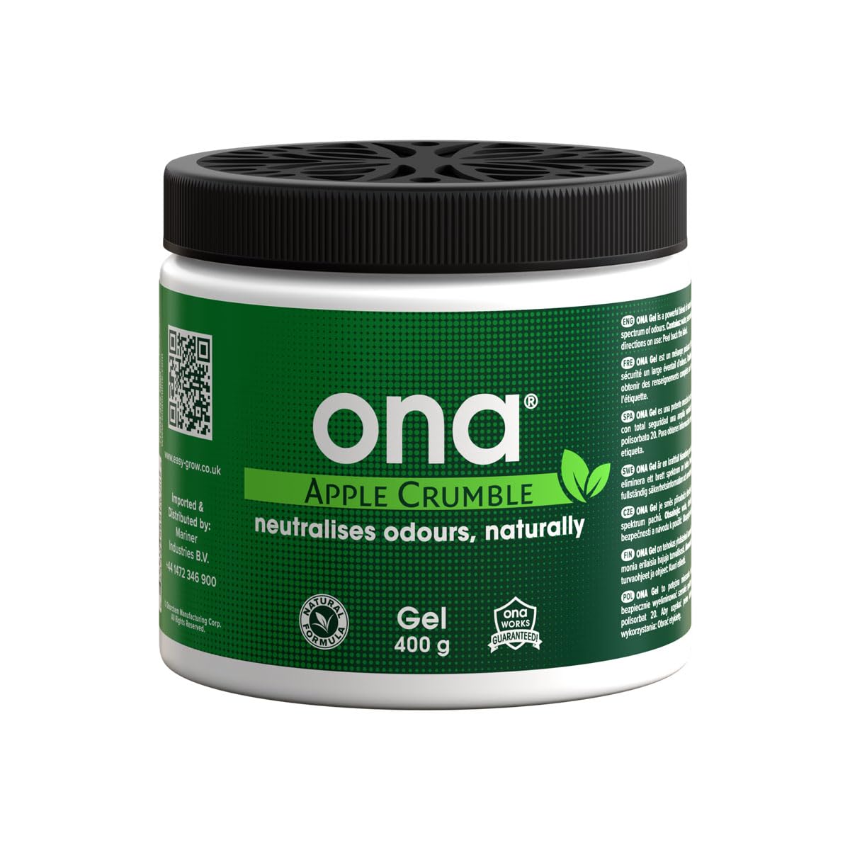 ONA Gel Apple Crumble 400g - Natural Odour Neutraliser - Eliminate Odours Safely, Naturally and Permanently