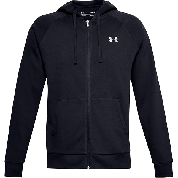 Under Armour Men's UA Rival Cotton Full Zip Hoodie - 1357106-410 - Midnight  Navy/Onyx White - XL at Amazon Men's Clothing store