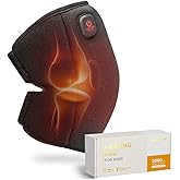 Heating Pad for Knee, Heated Knee Brace for Arthritic, Heated Knee Wrap with 3 Temperature Settings, 3000mAh Long-Lasting Battery, 30min Auto-Off