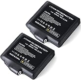 OASIDOS 22.2WH 7.4V Battery Pack for Heated Gloves, Rechargeable Li-Polymer Replacement Set Compatible with Gloves Socks Jackets Mittens Liners, Support Female DC Jack, 2 Pack