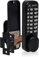 XFORT Digital Door Lock Matt Black Keypad Optional Hold Back Function view 1