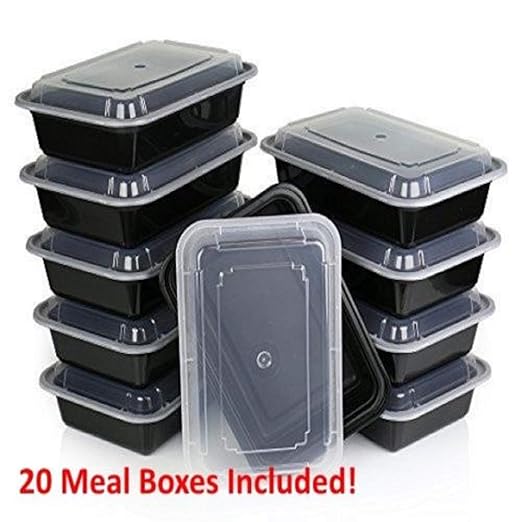 Recipiente de plástico para microondas, 20 piezas, para ...