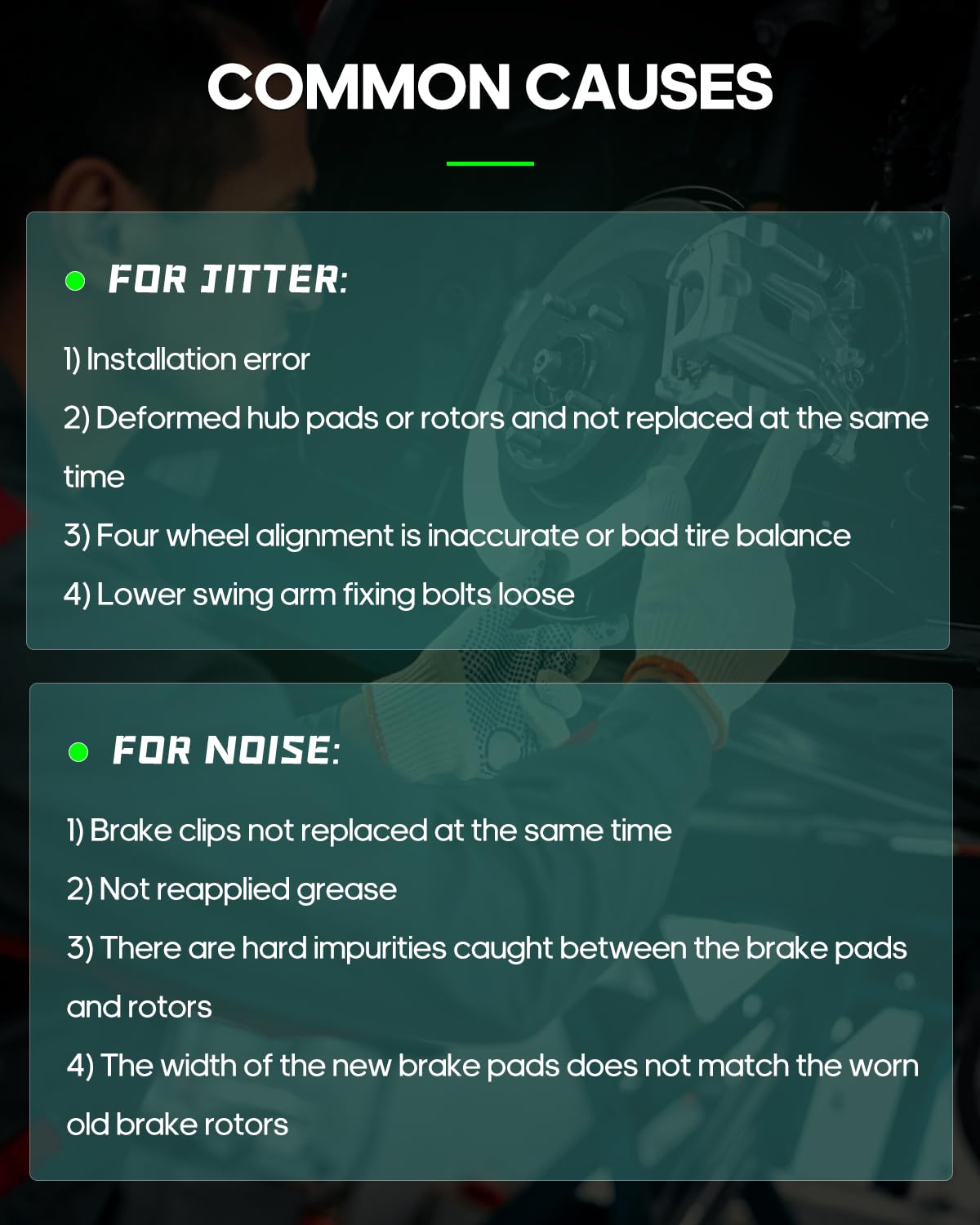 SCITOO D1028 Front Ceramic Brake Pads Sets Fit For