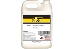 ELBA AIR Compressor Oil 68 | Synthetic AIR Compressor Oil 68 | All Season Compressor Oil | Compare to: COMPRO RARUS 426.AC-2A AEON 500 TERESSTIC 68.COMPAIR CN 300 Summit TM 20 (1 Gallon Bottle)