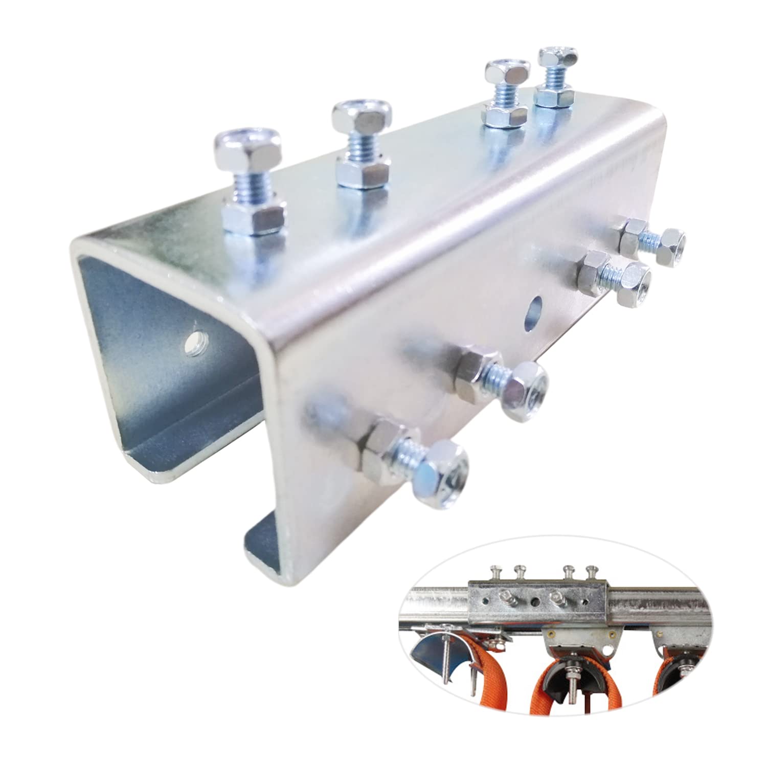 Photo 1 of 2 Pcs Strut Channel Connector, U Shaped Strut Connector Bracket Splice Extender Joiner, Stable Connection Accurate Positioning Fit 1-5/8" Wide 1-5/8" Height Strut Channel