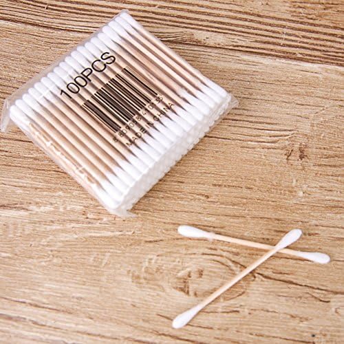 New 100pcs/bag Beauty Makeup Cotton Swab Cotton Buds Make Up Wood Sticks Nose Ears Cleaning Cosmetics Health Care(new)