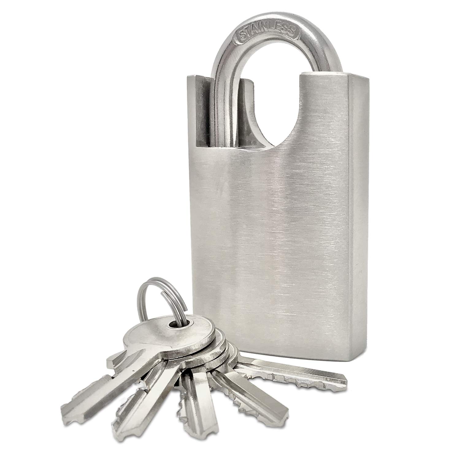 Smith’s® 60mm Stainless Steel Heavy Duty Industrial Padlock (5 Keys Included)