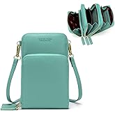 myfriday Small Leather Crossbody Bag for Women with Guitar Strap Mini Crossover Bags & Shoulder Purses with 2 Card Slots