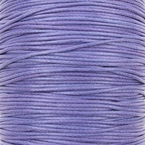 1mm Waxed Cotton Cord Thread Shamballa Macrame Jewellery - lilac - 10 metres