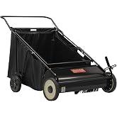 Agri-Fab 45-0570 30" Push Behind Lawn Sweeper, 12 cu. ft Hopper Bag Capacity; Leaf &amp; Grass Catcher, with Adjustable Brush Height