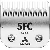 Andis 72630 UltraEdge Detachable Dog Clipper Blade, Size 5FC, Silver | Stainless steel cuts 1/4in, fits Andis AG, AGP, AGR+, AGCL, AGRC &amp; MBG, plus most Oster A5-type dog clippers