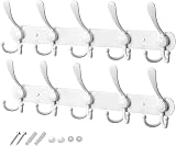 GlazieVault Coat Hooks for Wall 2 Pack Stainless Steel Heavy Duty White view 1
