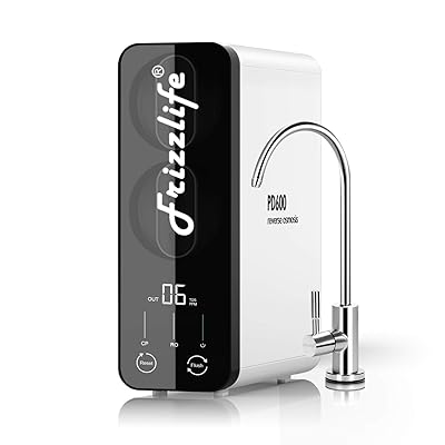 Frizzlife RO Reverse Osmosis Water Filtration System - 600 GPD High Flow, Tankless, 1.5:1 Low Drain Ratio, Reduce TDS, Compact, USA Tech Support, PD600
