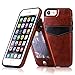 Onetop iPhone 7 Case iPhone 8 case with Card Holder, Premium PU Leather Kickstand Wallet Case for iPhone 7 4.7 Inch(Brown)