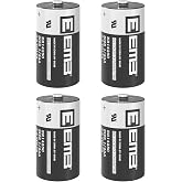 EEMB ER14250 Battery 1/2AA 3.6 Volt LS 14250 1200mAh 4 Pack | Dog Collar Meter Sensor Movement Monitor/Home Security System/Alarm System