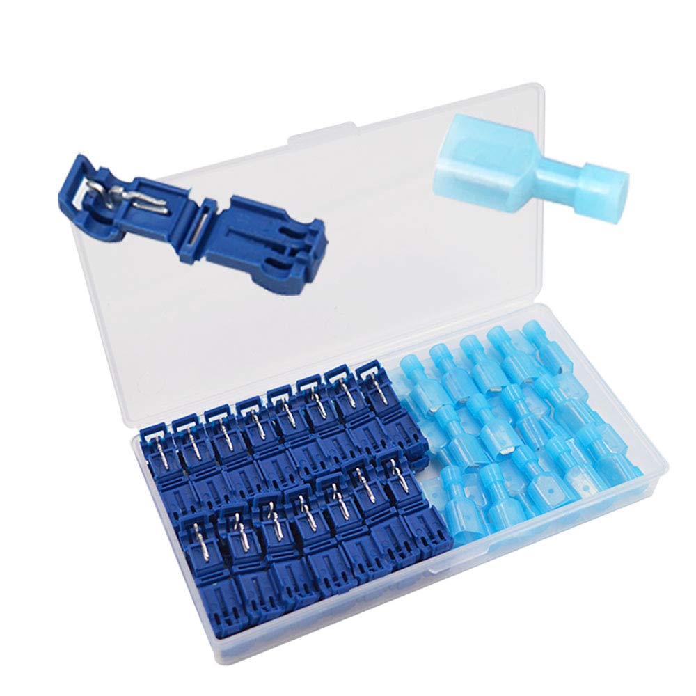 Senven 60Pcs Quick Connector line Terminal, Terminal Block kit, Blue, 30 Pairs.
