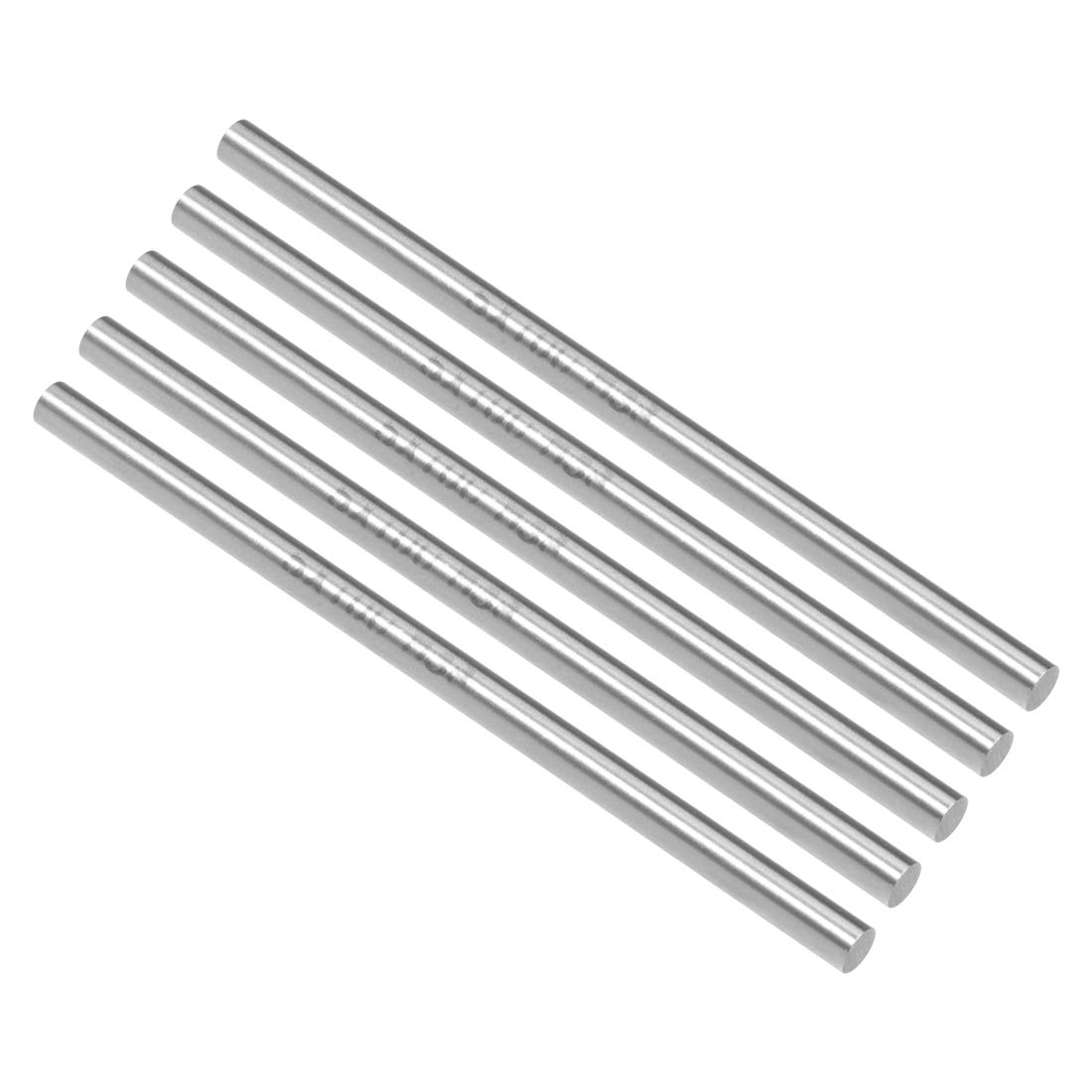 sourcing map Round Steel Rod, 5mm HSS Lathe Bar Stock Tool 100mm Long, for Shaft Gear Drill Lathes Boring Machine Turning Miniature Axle, Cylindrical Pin DIY Craft Tool, 5pcs