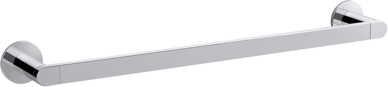 KOHLER K-73141-CP Composed 18-Inch Bathroom Towel bar, Polished Chrome,2.00 x 3.00 x 18.00 inches