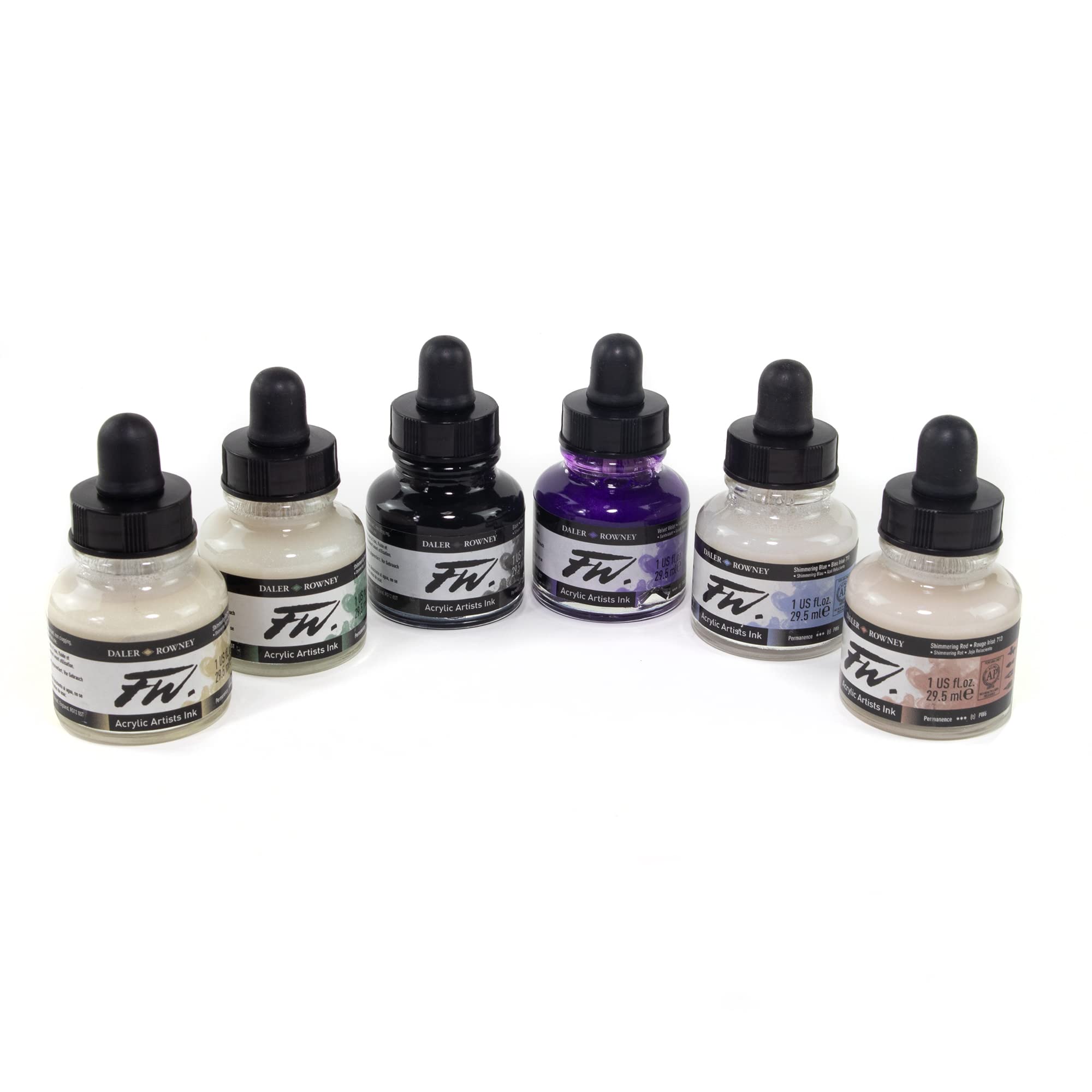 Daler-Rowney FW Acrylic Ink Bottle 6-Color