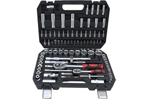 Hantinstom Ultimate Sockets Set Comprehensive Hand Tool Set Perfect for Home Essentials College Dorm Car Emergency Kit Ideal Apartment Essentials & Men’s Tools Gift (94pcs)
