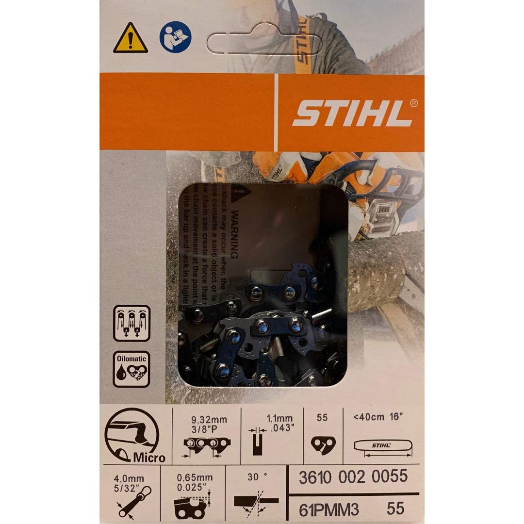 Stihl 61PMN3 55 Chainsaw Chain for 16" Bar, 3/8P Pitch.043 Gauge