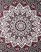 RAJRANG BRINGING RAJASTHAN TO YOU Twin Psychedelic Star Tapestry - Hippie Boho Home Decorative Wall Hanging Indian Mandala Tapestries Gypsy Picnic Camping Travel Throw - Maroon - 84 x 54 Inches
