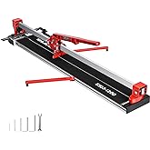 SHIJING 48-inch Manual Tile Cutter with Laser Cutting Guide Porcelain Tile Cutter with Split Platen,Double Aluminum Base,Tungsten Carbide Cutting Wheel