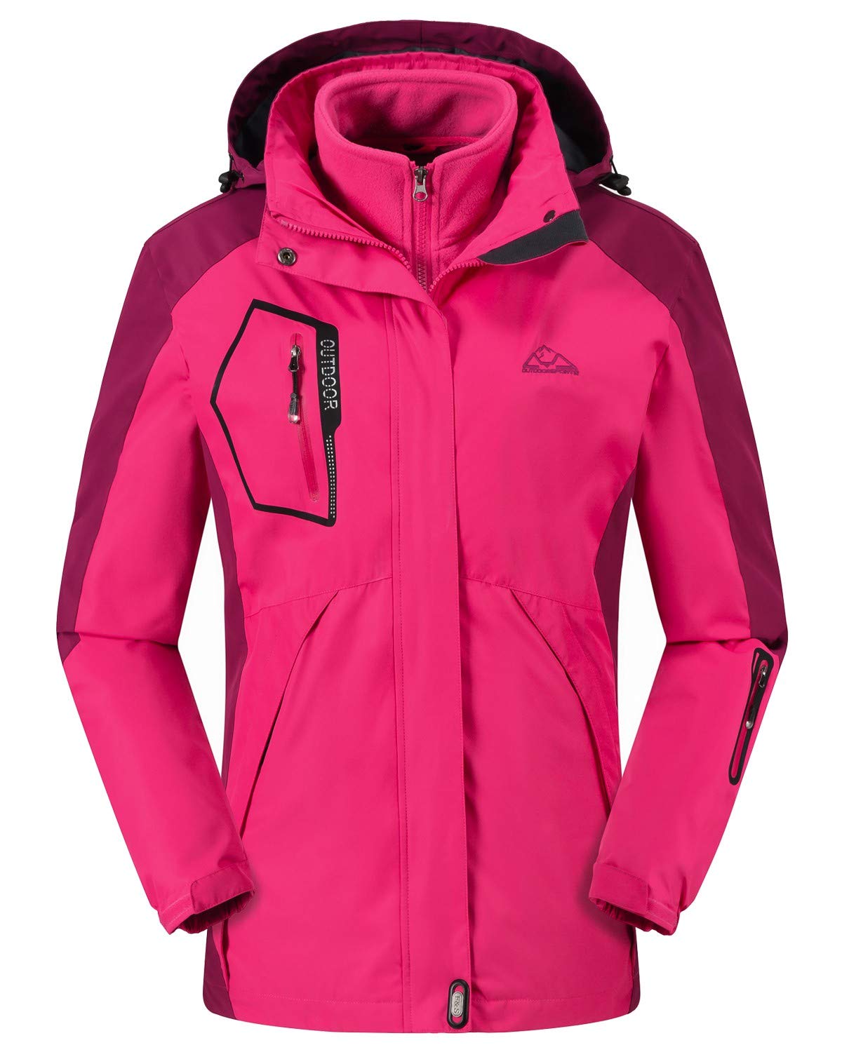 2 in 1 waterproof jackets womens