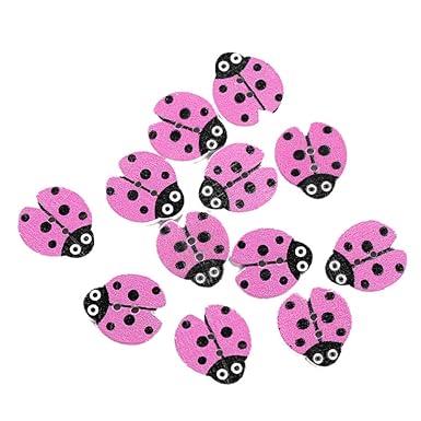 Dorical Zierknöpfe 12 pcs Seven Star Marienkäfer Knopf für Nähen/Stricken/DIY Basteln Nähen/Karten machen/das Scrapbooking/Ki