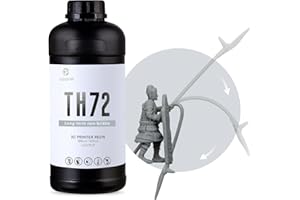 RI RESIONE RESIONE 3D Printer Resin, TH72 Flexible Tough Resin with Long-Lasting Toughness and High Elongation, 3D Printing Impact Resistant for Figurines (Matte Gray1kg)