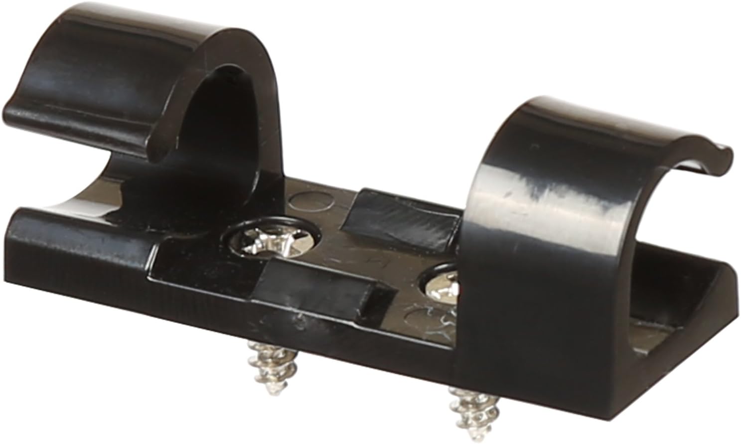 Large Cable Clips with Screw Attachment System, Reposition and Move Cables After Installation, Set of 20, Black - by Titan Grip
