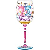 NymphFable Hand-painted Wine Glass 21st Birthday Gift Personalised Artisan Glasses Gifts for Family Friend 15oz
