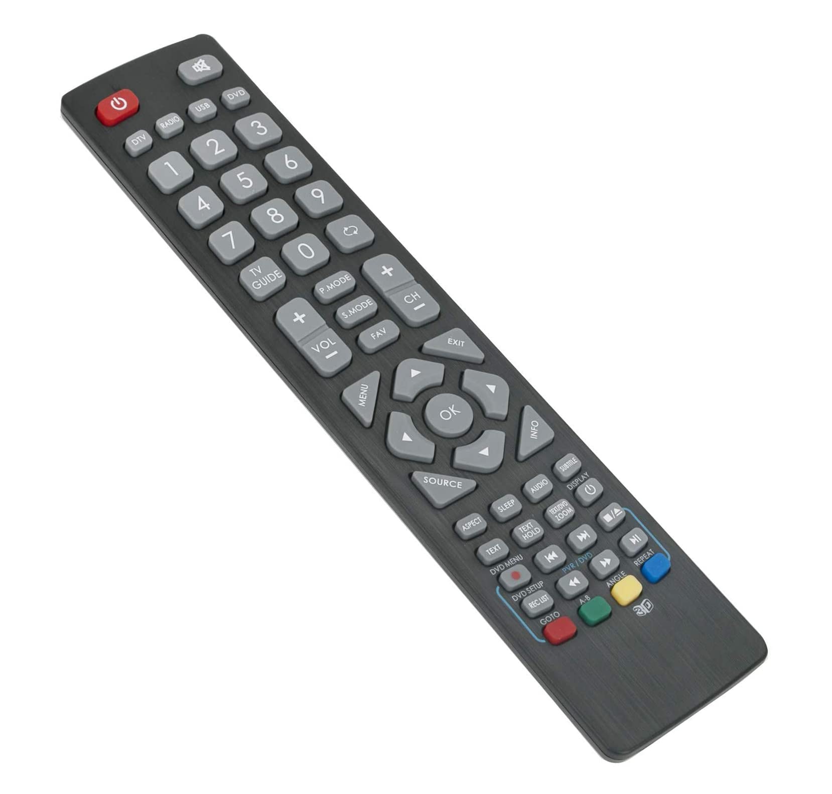 AULCMEET SHWRMC0103 Replaced Remote Control fit for Sharp 3D Smart HDTV LC-24CHF4012ES LC-24DHE4011K LC-48CFE4041E LC-48CFE4041K LC-48CFE4042K LC-49CFE4042E LC-48CFE4042E LC-22CFE4012E LC-22CFE4012ES