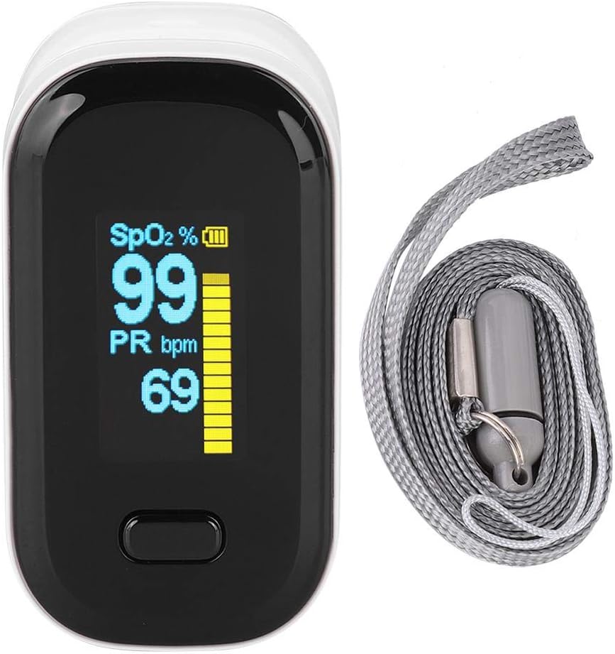 Finger Pulse Meter, Simple Fashionable Lightweight Portable with LED Display for Readings SpO2 for Home Exercise Travel Use Heart Rate Monitor(#1)